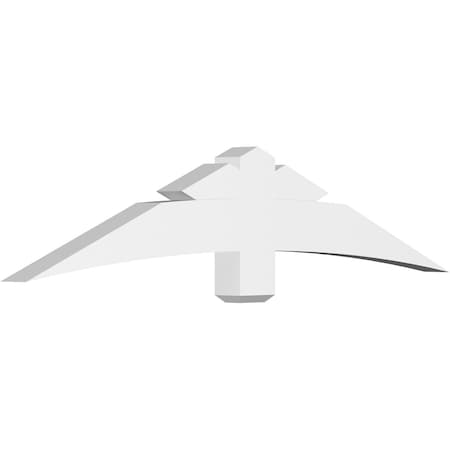 Ekena Millwork Alberta Architectural Grade PVC Gable Bracket, 72"W x 15"H x 4"D x 6"F, 5/12 Pitch GBP072X15X0406ALB00